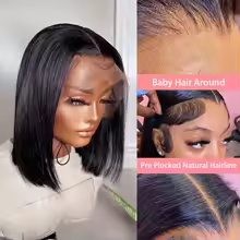 13×4 Straight Lace Frontal Bob Wig