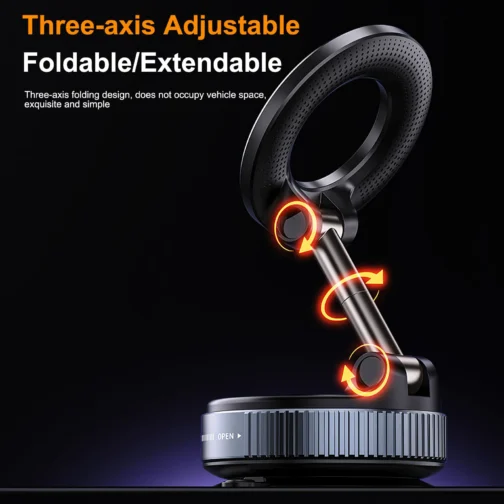 Vacuum Magnetic Foldable Phone Holder - Image 2