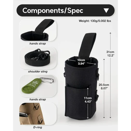 Magnetic Gym Water Bottle Bag Holder - Image 3