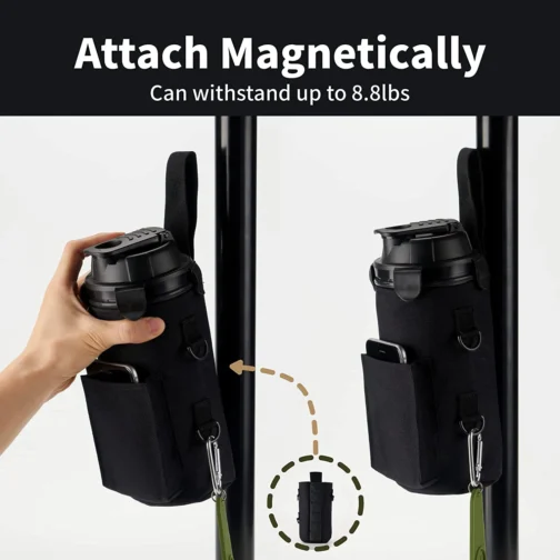 Magnetic Gym Water Bottle Bag Holder