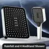 High Pressure Rainfall Shower Head Luxury Bathroom Shower-head - Image 4