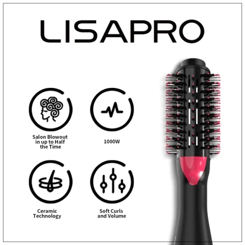 3 in 1 Hot Air Brush One-Step Hair Dryer, Curler & Volumizer - Image 3