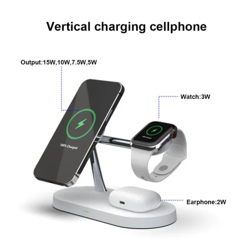 3 in 1 Fast Charging Dock for iPhone Apple Watch & AirPods - Image 3