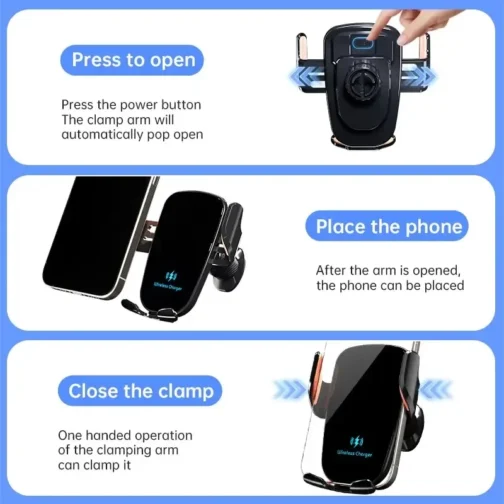 Wireless Fast Car Charger & Phone Holder - Image 2