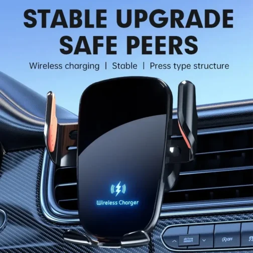 Wireless Fast Car Charger & Phone Holder - Image 4