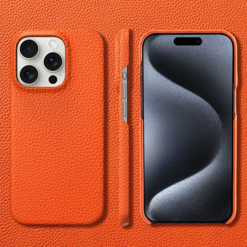 Luxury Leather Magnetic Phone Back Case - Image 3