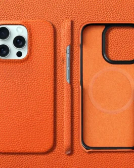 Luxury Leather Magnetic Phone Back Case