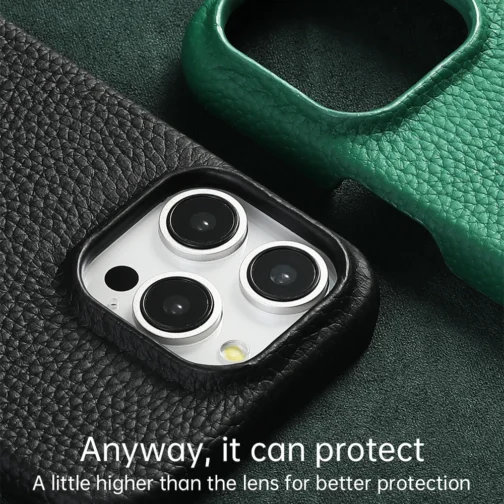 Luxury Leather Magnetic Phone Back Case - Image 4