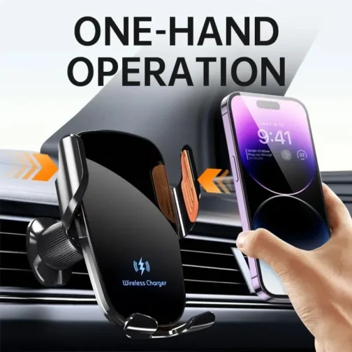 Wireless Fast Car Charger & Phone Holder - Image 3