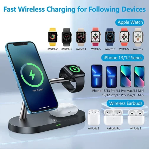 3 in 1 Fast Charging Dock for iPhone Apple Watch & AirPods - Image 2